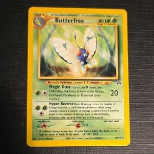 Pokemon Neo Discovery 2001 Butterfree Rare Trading Card (19/75)
